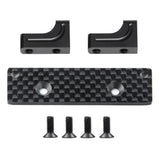 RCBATER servo mount bracket with carbon-fiber plate and black mounting screws