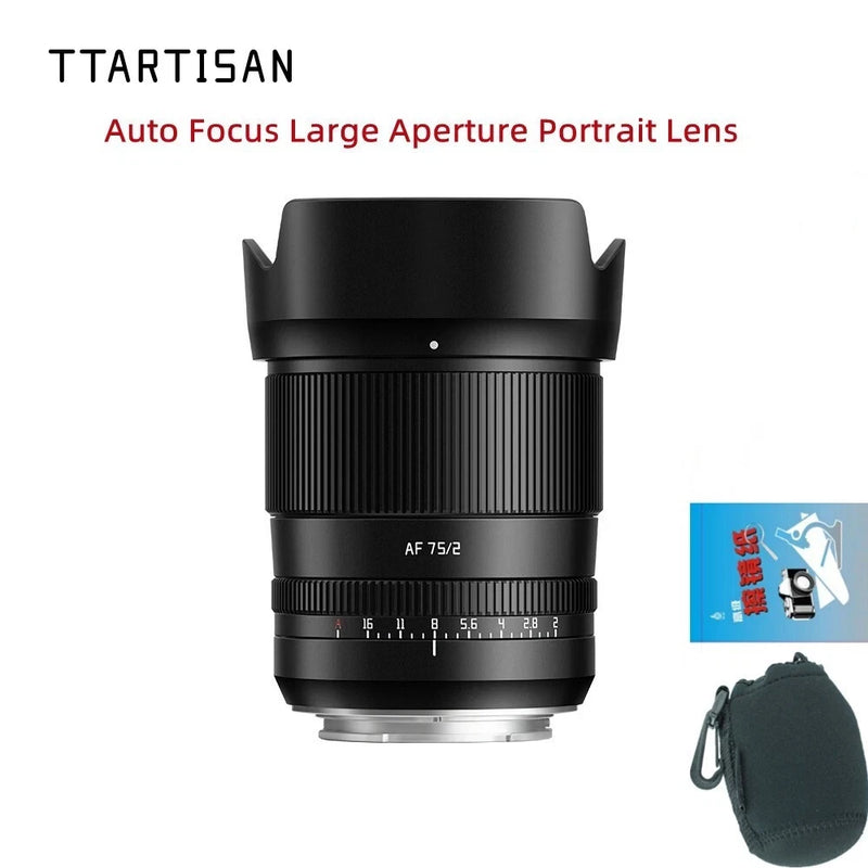 TTArtisan 75mm F2.0 Full Frame auto focus Portrait Lens for fujifilm XF X Camera
