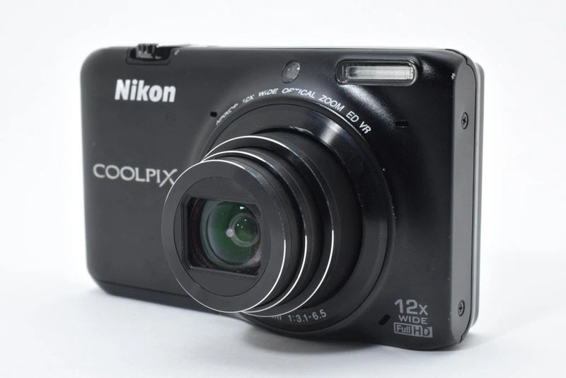 Nikon COOLPIX S6500 16.0MP Compact Digital Camera 12X Black Tested from Japan