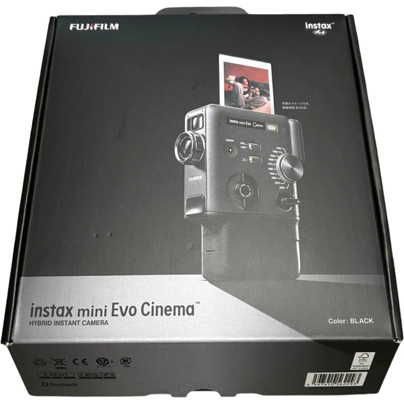 Unused instax mini Evo Cinema Fujifilm Hybrid Instant Camera Black Auth Japan