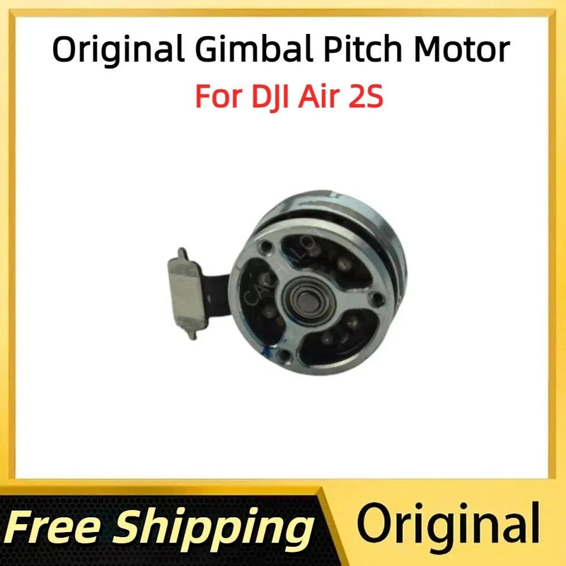 DJI Air 2S gimbal pitch motor, circular metal housing with side connector tab