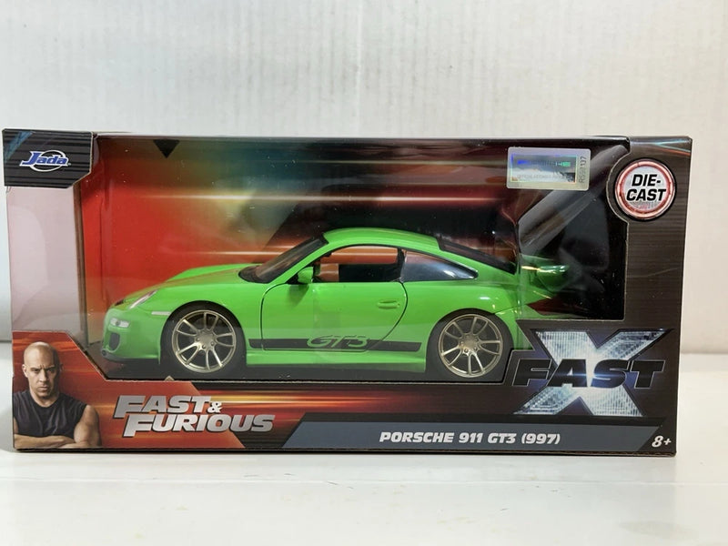 JADA FAST & FURIOUS PORSCHE 911 GT3 (997) GREEN 1:24 DIECAST MODEL CAR 34919 #31