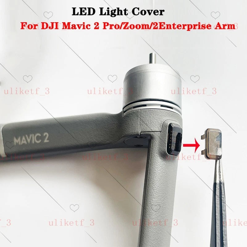 Gray drone arm LED light cover replacement for quadcopter arm, close-up view