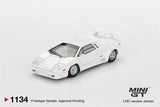MINI GT 1:64 Countach  25th Anniversary White Diecast Model Car