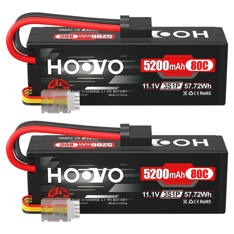 11.1V 5200mAh 80C LiPo Battery Pack with TR Plug for RC Cars, Boats, and Drones Battery