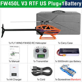 Fly Wing FW450L V3 RC Helicopters 3D GPS 6CH Remote Control Helicopter Orange