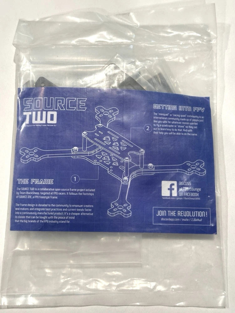 NEW TBS Source Two 5" V0.1 FPV Racing Drone Frame Kit