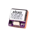 BZGNSS BZ-251 GPS module with purple PCB and metal GPS antenna shield