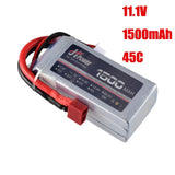 11.1V 1500mAh 3S 45C Lipo Battery T Plug Dean Plug For JHPower  RC Model Drone Battery