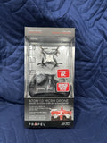 Micro quadcopter drone in retail box with gray and black drone illustration