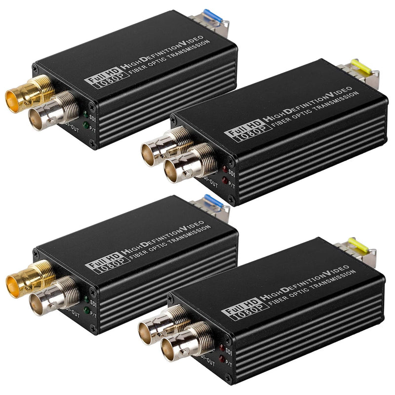2 Set 3G SDI 1080P60 Extender LC Fiber Converter Transmitter Receiver RS485 Data