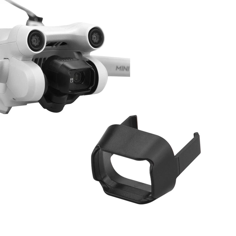Drone camera lens sun hood protective cover, black