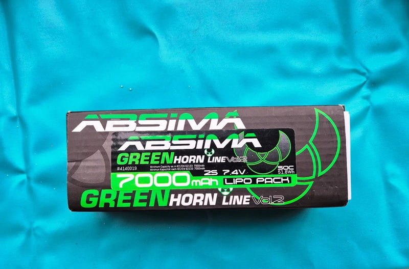 ABSiMA Greenhorn Vol.2 LiPo 2S 7,4V-50C 7000 HC (XT90/T-Plug) Battery