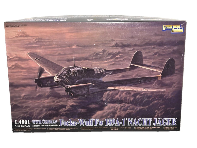 1/48 Great Wall Hobby Focke-Wulf Fw 189A-1 "Nacht Jager" Open Box