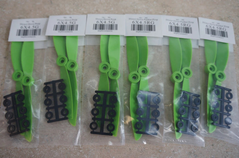 HQ Prop Green 6x4.5 Direct Drive 6-CCW/6-CW Propellers(12 props)