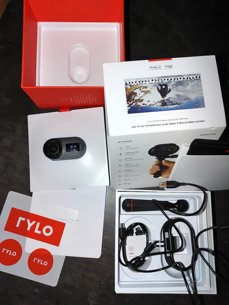 Rylo 5.8K 360 Degree Video Action Camera AR01-NA02-US01 Cam used in retail box