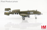1:72 scale model fighter jet with olive green fuselage and “8N” marking