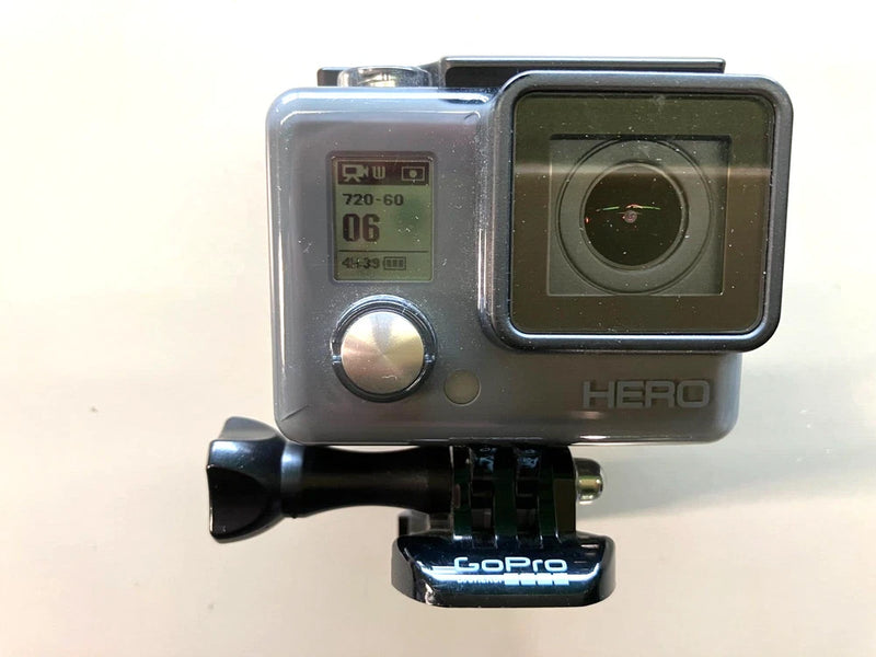 GoPro HERO action camera with mounting base