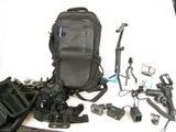 GoPro Hero 5 Black + Weather-Resistant Backpack + Gimbal + Tripods + Battery Kit