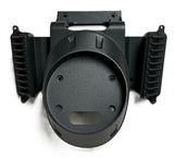 Radar fixing base with circular mount and side vents, dark gray/black.