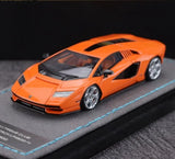 AL EC 1:64 Orange Countach LPI800-4 Racing Sports Model Diecast Resin Car