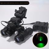 Tactical dummy night vision binoculars with battery box, green illuminated lens