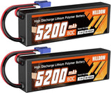 5200mAh 2S 80C 7.4V Lipo Battery Hard Case with EC3 Connector for for Car Truck