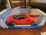 Maisto 1/18 Scale Diecast Model Car  Lamborghini Centenario RED. NEW