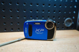 (O) Fujifilm FinePix XP50 14MP Waterproof Digital Camera Blue Tested No Charger
