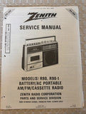 Jun/81 Zenith Model(s) R90,R90-1 Battery /AC Portable Service  Manual Battery