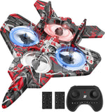 HQ057X Mini RC Fighter Jet Drone - Stunt Plane for Kids & Adults, Red
