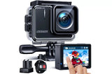iZEEKER 4K Action Camera 20MP Waterproof 40M WiFi EIS Remote 2 Batteries
