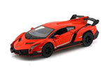 Brand New 5" Kinsmart Lamborghini Veneno Diecast Model Toy Car 1:36 Orange