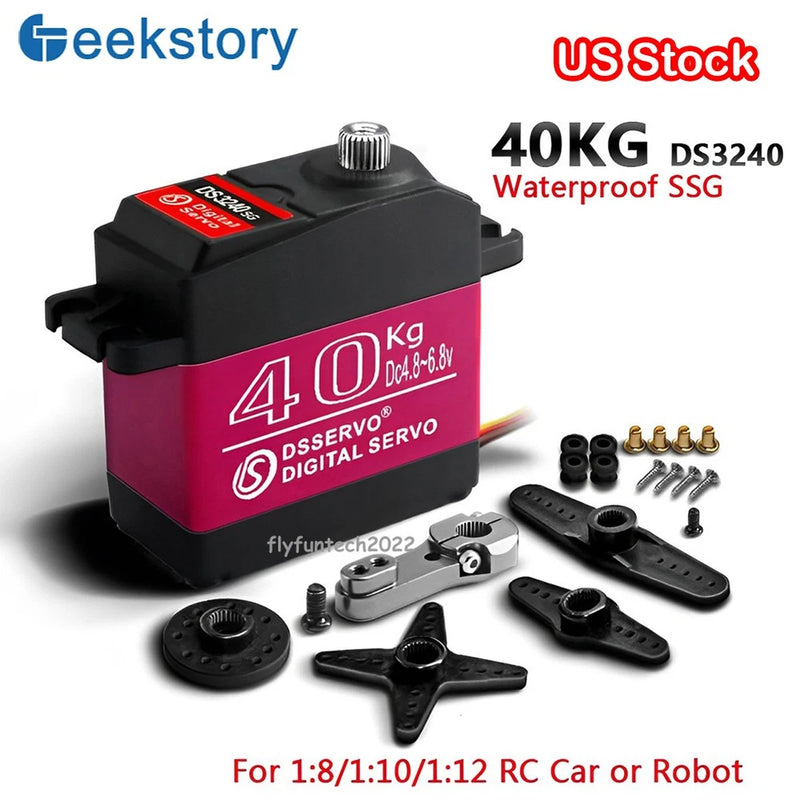 DS3240 Digital Servo 180??/270?? 40KG Metal Gear Servo for 1/8 1/10 Baja RC Car-US