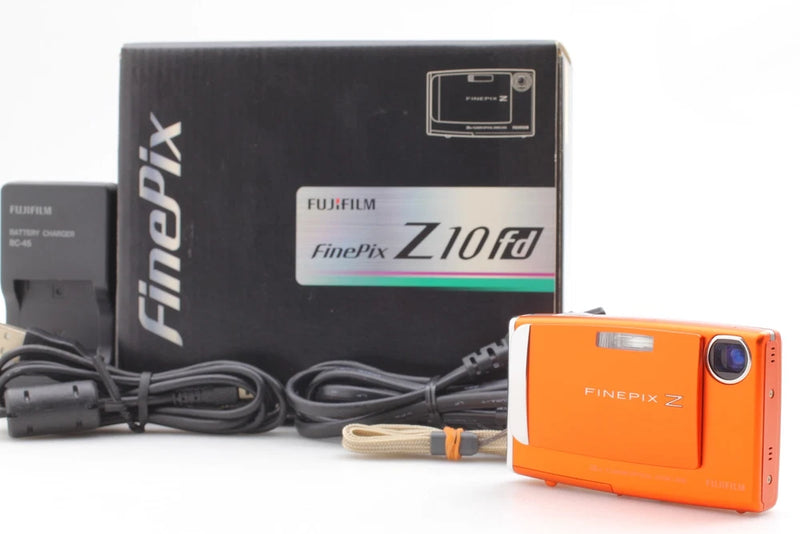 [MINT w/Box] Fujifilm FinePix Z10fd Orange 7.2 MP Digital Camera From JAPAN
