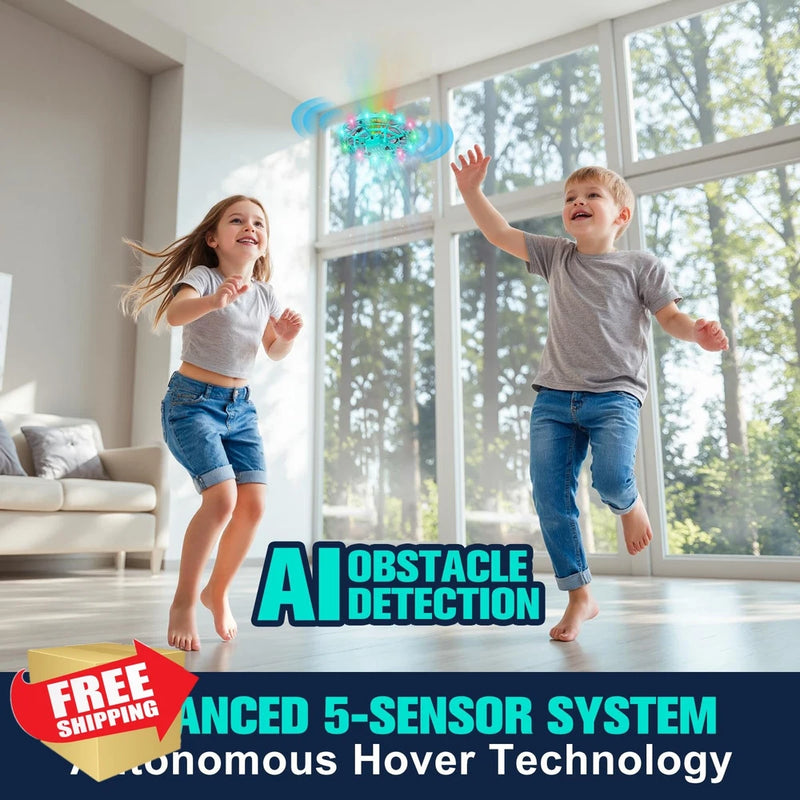 Kids Hand Drone Toy, Motion Sensor Mini Drone with LEDs, Indoor Flying Orb Ball