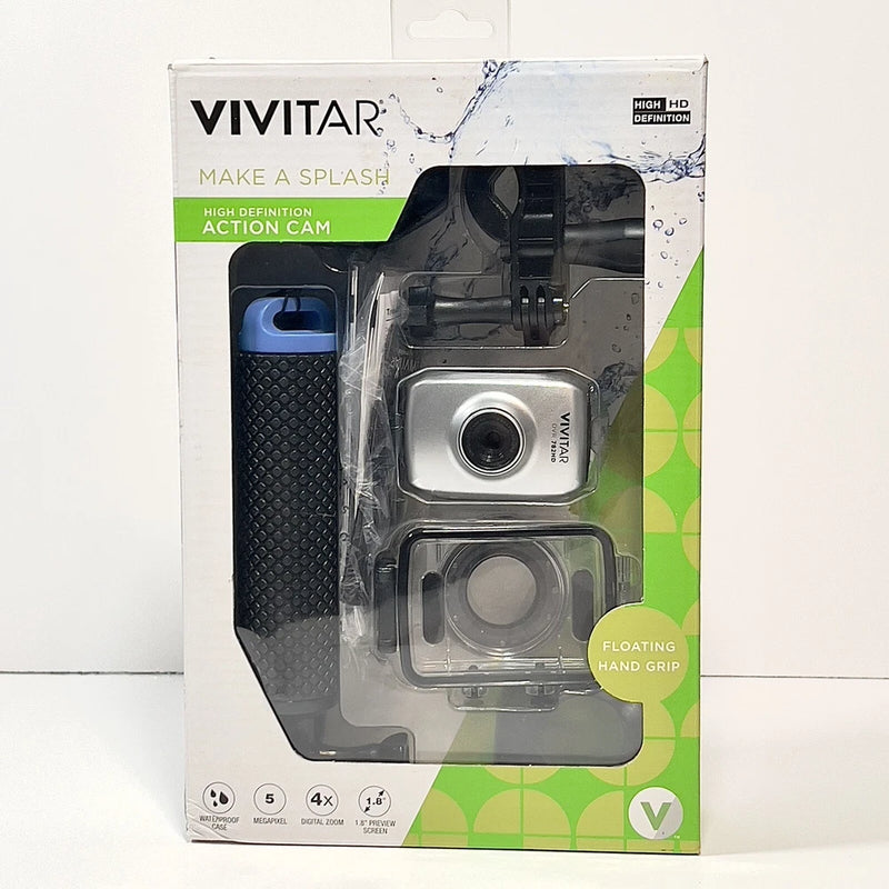 Vivitar Make A Splash HD Action Cam Accessory Bundle Waterproof New