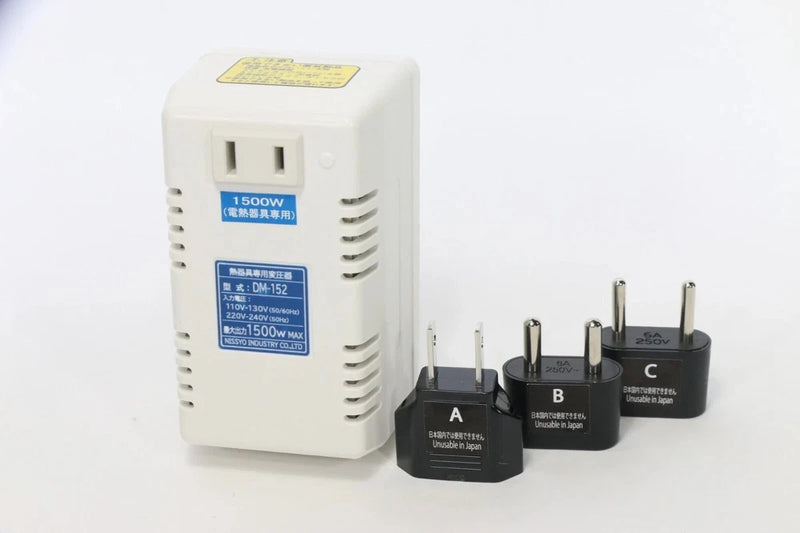 NISSYO Travel Converter DM-152 Output Voltage AC100V 110-130V & 220-240V 1500W