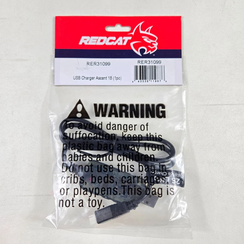 Redcat MT-18 Ascent 18 USB Battery Charger w/ PH2.54 JST-XH 3-Pin Connector New Battery