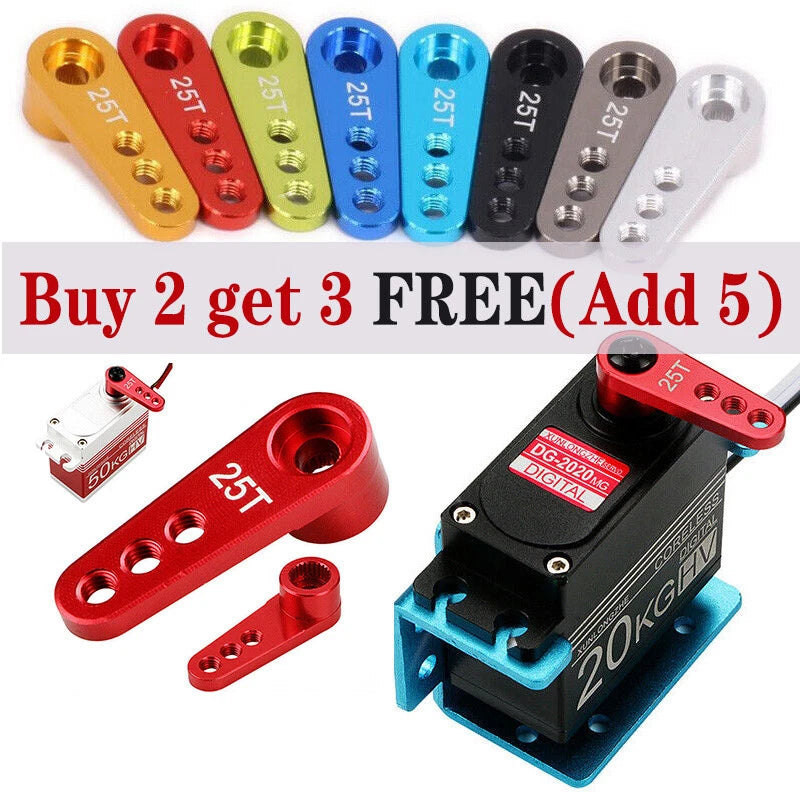 25T RC Car Metal Servo Arm Horn Aluminum Alloy Car Airplane for MG995 MG996 USA