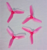 4 pc. Drone Propellers, 4 Blade, 4.25 inch, Quick Release RC Props, Pink