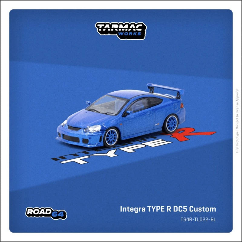 Tarmac Works 1:64 Integra TYPE R DC5 Custom Blue Metallic Model Car