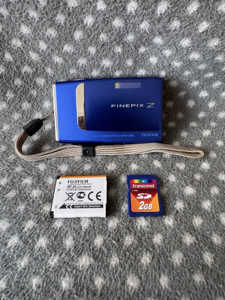Fujifilm FinePix Z10fd 7.2MP Digital Camera Tested Working Compact Z Series Blue