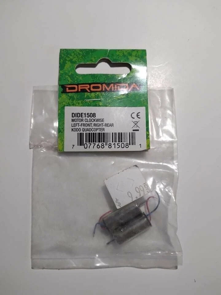 DROMIDA DIDE1508 clockwise motor in clear bag with attached product label