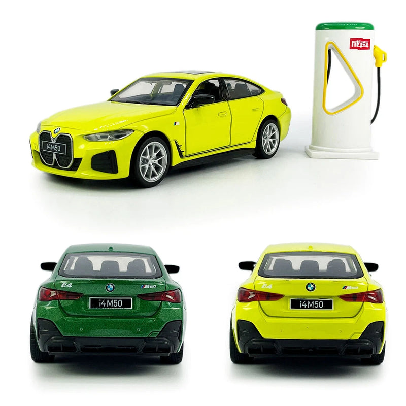 1/34 Scale i4 M50 Model Toy Car Diecast Toy Vehicle Doors Open Kids Gifts
