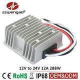 12V liter 24V 12A high power car waterproof DC-DC boost power module
