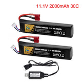 2pcs for Airsoft 11.1V 2000mAh 30C 3S Rechargeable LiPo Battery + T Plug