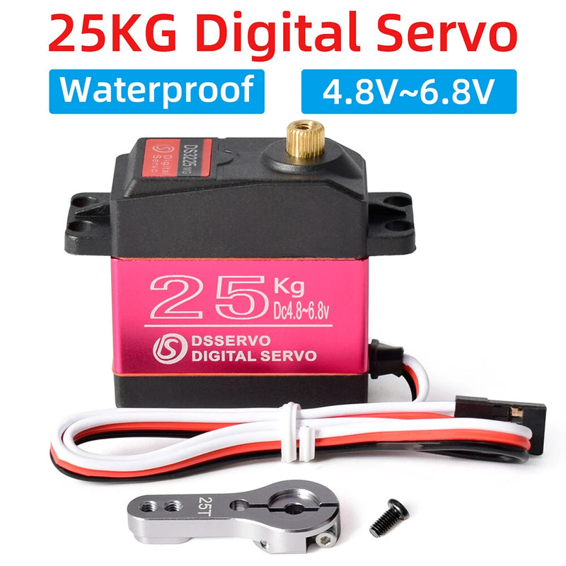 DS3225 25KG Metal Gear High Torque Servo Waterproof for 1/8 1/10 1/12 RC Car