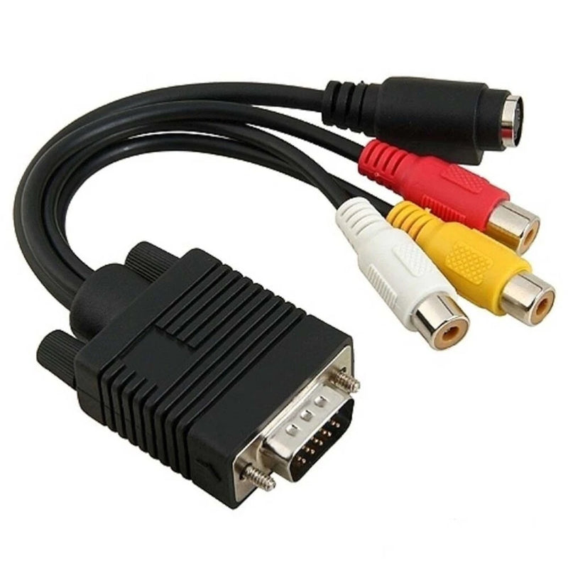 VGA SVGA to S-Video 3RCA AV Adapter Converter Cable Adapter SVGA S-Video Adapter