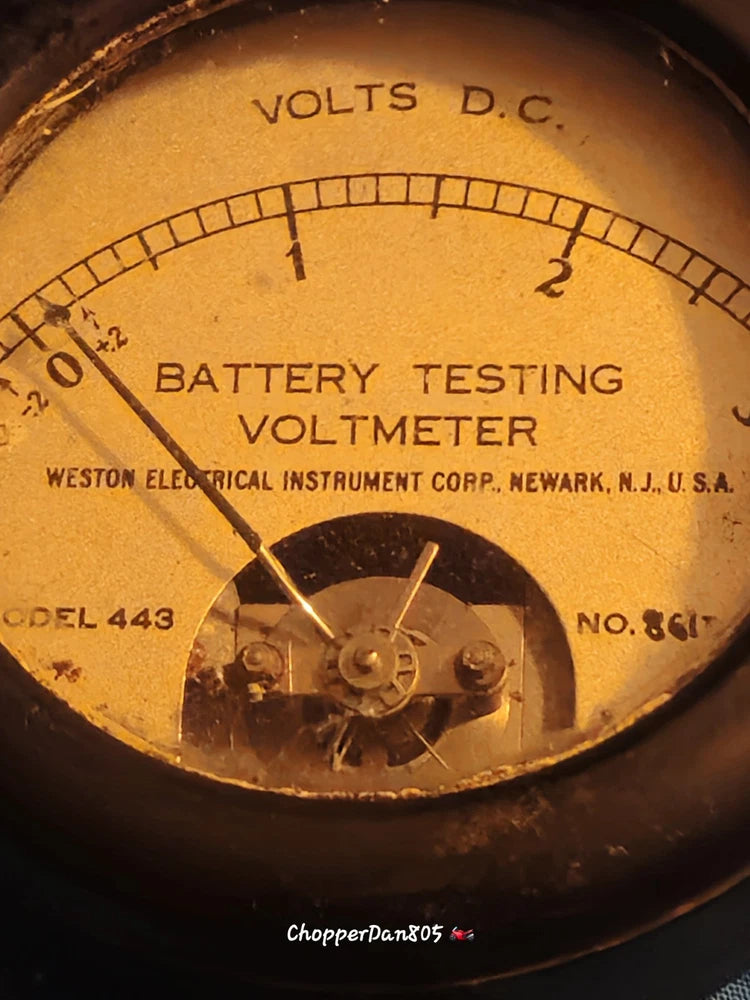 Antique Weston ?? Battery Testing Voltmeter ?? Model 443 #vintage  #Patina Battery